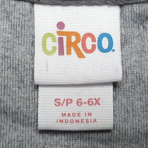 Circo Hoodie Girls Small 6 Gray Full Zip Up Fleece Peace Sign Pockets - Picture 13 of 14